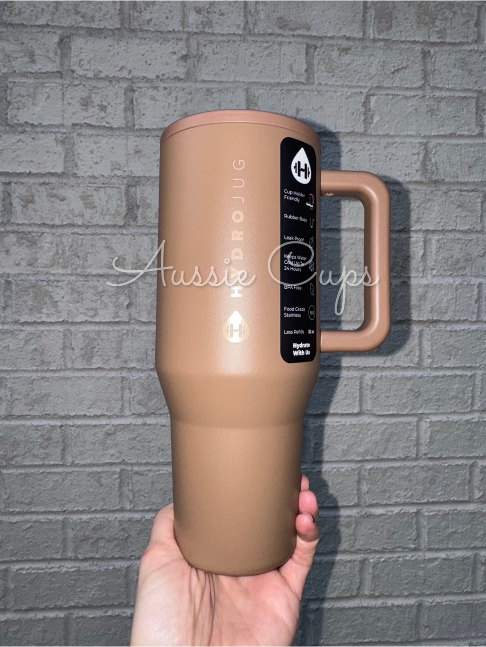Mocha 32 oz Traveler HydroJug Tumbler - Matte tan-like or Beige-like color
